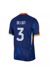 Nederland Matthijs de Ligt #3 Voetbaltruitje Uit tenue EK 2024 Korte Mouw